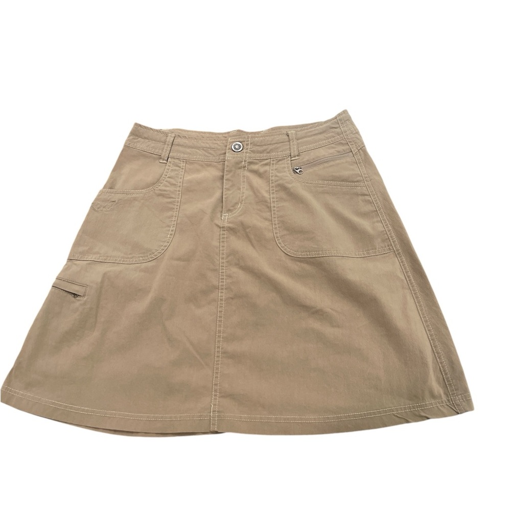 Kuhl Cargo Skirt Drawstring With Pockets Size 4 Tan